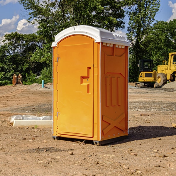 can i customize the exterior of the porta potties with my event logo or branding in Riverside MI